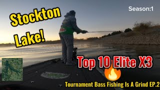 Tournament Bass Fishing Is A Grind! EP. 2.     Stockton Lake (Top 10 Elite X 3)