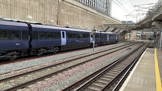 Southeastern class 395 pair depart the Eurostar platforms at Stratford International - 09/10/24