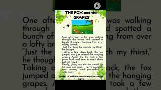 The Fox and the grapes|| short bedtime story for kids || English 2mins short story|| Moral stories