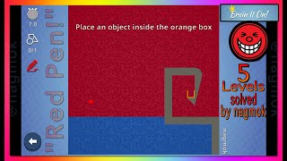 Brain It On! Community 5 Levels "RED PEN!" solving by nagmok