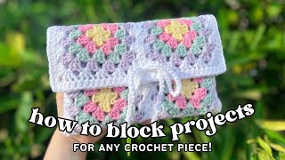 How to Block Crochet Projects 🧶 | Crochet Book Sleeve | Ashten Stitches