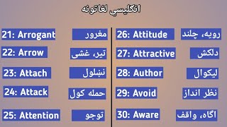 #englishtopashto English in pashto for beginners - انګليسي لغاتونه له مهنٸ سره - انگلش