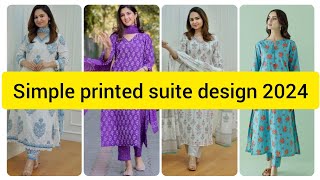 Simple printed lown suite design 2024 | New trending simple Suit design |