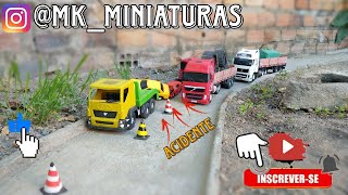 viajando com meus caminhões e deu ruim #miniaturas #brinquedos #miniaturasdecaminhão #minis #fazenda