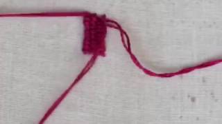 Woven Trellis Stitch, How to work a trellis stitch