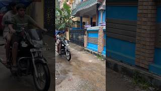 Motorbike riding on our street