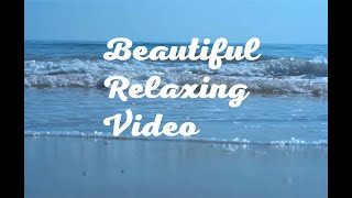 4K Relaxing sounds of the sea with gentle music.