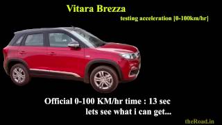 Vitara Brezza 0-100 KM/hr | Acceleration | Performance