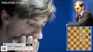 Grandelius finds only winning move against Dubov - Tata Steel Chess Tournament 2022