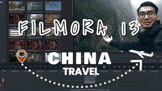 China Travel Video - Add Animated Stickers & Transitions in Filmora 13!