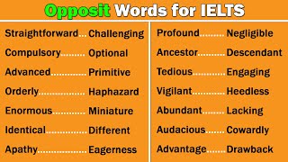 Opposite Words for IELTS