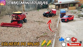 começou a colheita do milho 🌽🌽🚜🇧🇷#miniaturas #minis #caminhão #brinquedos #usualbrinquedos #fazenda