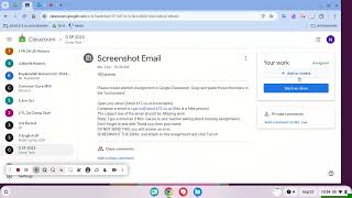 Upload Screenshot to Google Classroom