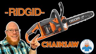 RIDGID 18v 12" CHAINSAW-Hands on review!#ridgid #ridgidtools  #woodworking#tools#carpentry#chainsaw