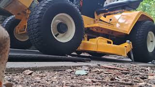 Working on the Cub Cadet 1330 mower deck. Idler arm and pulley issues, anti scalp wheels pt 1.