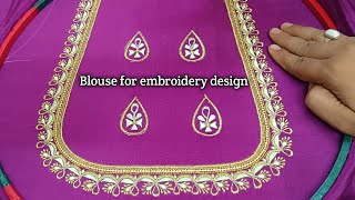 embroidery designs for neck | blouse for embroidery design | embroidery designs | stone chain