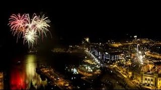 Aker Brygge, Olso, Norway, USA,  Fireworks 2015  Happy New Years