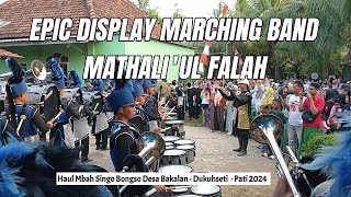 EPIC DISPLAY Marching Band Mathaliul Falah Kajen | Haul Mbah Singo Bongso Desa Bakalan - Pati 2024