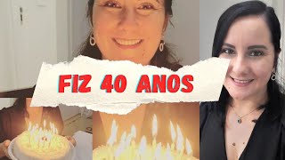 MEU ANIVERSÁRIO DE 40 ANOS! COMEMOREI COM PIZZA... #vlog