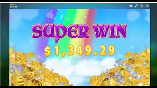 AMAZING SUPER BIG Bonus WIN on RAINBOW JACKPOTS Online Slot Machine Live Play