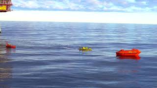 Lifeboat job at Oseberg Field Center.