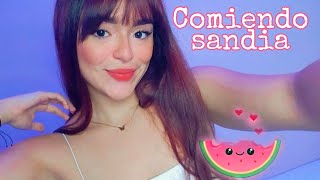 ASMR | Comiendo sandia crujiente🍉👅