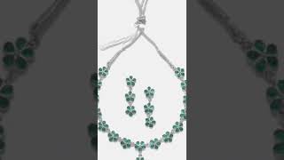 #americon diamond necklace set #with earrings collection