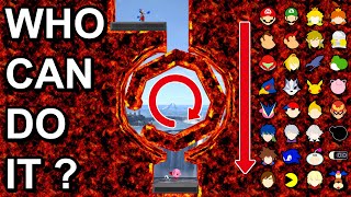 Who Can Fall Down The Rotating Lava Circle ? - Super Smash Bros. Ultimate