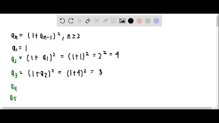 The sequences are defined recursively. Compute the first five terms in each sequence. a_1=1 ; a_…