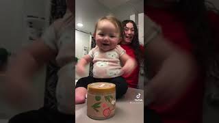 CUTE BABY HAPPY TO SEE MAMA DANCING #Shorts