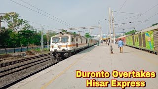 Unexpected OVERTAKE !!! Mumbai DURONTO Knocks HISAR SF Express at Palghar