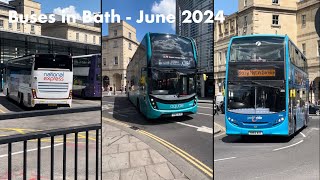 UK Bus Spotting Compilation: Bath - June 2024 (1)