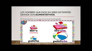 LOS AUMENTATIVOS Y DIMINUTIVOS PARA NIÑOS