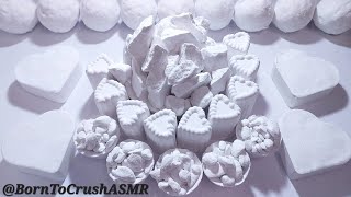 Crunchy White Baking Soda Crushing | Balls Chunks Hearts Bowls | Satisfying | ASMR Baking Soda |