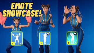 CHUN LI Fortnite Emote SHOWCASE! 200+ Emotes