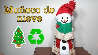 ♻COMO HACER MUÑECO DE NIEVE/DIY SNOWMAN⛄ | Gisela Pacheco De Angel