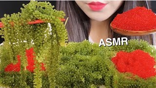 ASMR SEA GRAPES TOBIKO 바다 포도 날치알 Telur ikan terbang Trứng cá bay ไข่ปลาบิน 鱼卵 मछली के अंडे