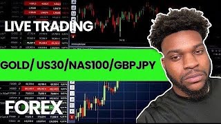 LIVE Trading (GOLD US30 NAS100 SPX500 GBPJPY) London & New York Session October 8th 2024