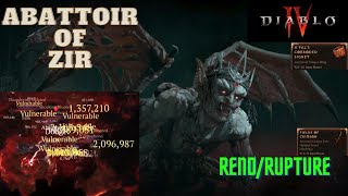 Diablo 4 - Season 2 Rend/Rupture X'Fal Ring Abattoir of Zir Barbarian Build