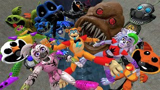 BIG HOLE SHREDDER SPARTAN KICK HYPER ALL FNAF Security Breach & POPPY PLAYTIME CHARACTERS 3?