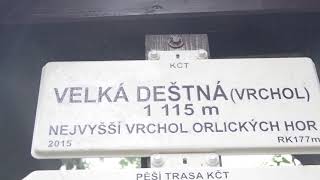 Velká Deštná, nejvyšší vrchol Orlických hor,