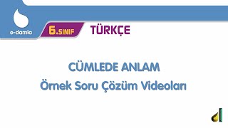 6. Sınıf Türkçe 3. Ünite - Cümlede Anlam Örnek Soru Çözüm Videoları