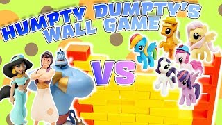 Aladdin VS My Little Pony Humpty Dumpty's Wall Game! W/ Jasmine, Twilight Sparkle & Rainbow Dash