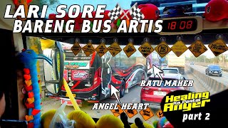 DIAJAK LARI SORE BARENG 2 BUS ARTIS COOKKK 😱 || TRIP PANTAI ANYER with MEGATI TRANS MANTIAK part 2