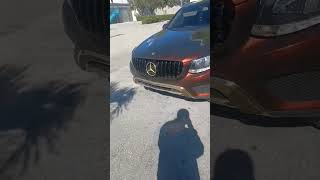 Gold Red Brown Green chameleon wrap Mercedes-Benz  GLC300 Car Show