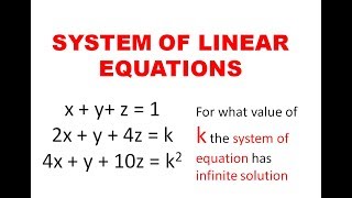 System of Linear Equations || Numerical || Matrices || Engineering Mathematics||