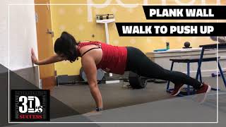 Plank Wall Walk to push up