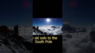 One mans dream to ski solo to the South Pole in world record time.