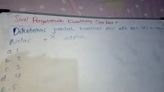 Soal Pengetahuan Kuantitatif Cere Part 4