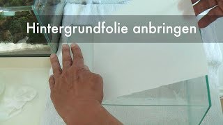 Aquarium mit Hintergrundfolie bekleben | Attaching Aquarium film background